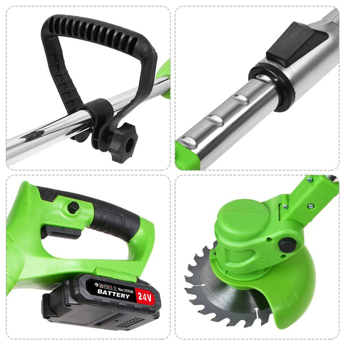 2-in-1 Cordless Grass Trimmer