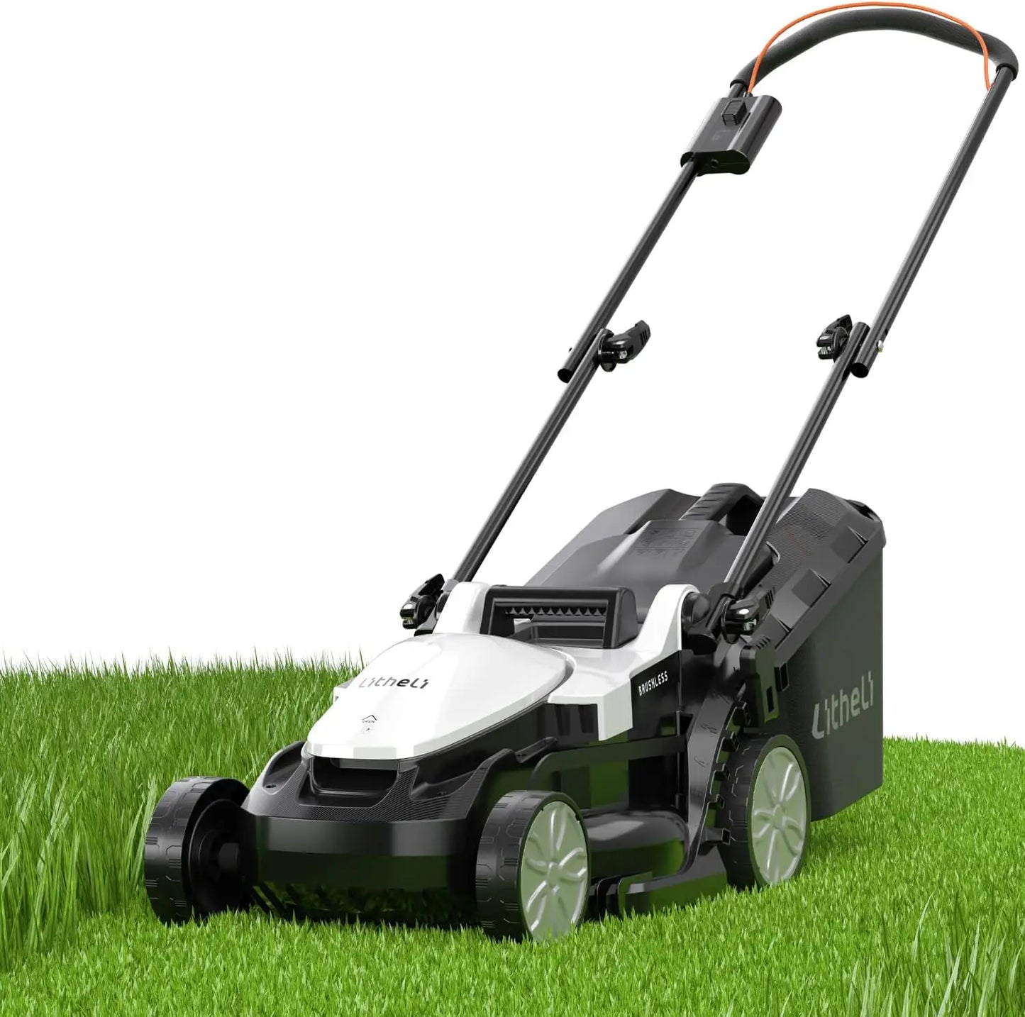 16 inch lawn mower 2 x 20v brushless electric mowers for garden yards, lightweight cordless lawnmower with 6-position height ad