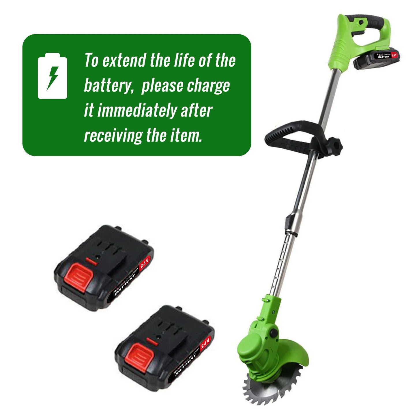 2-in-1 Cordless Grass Trimmer