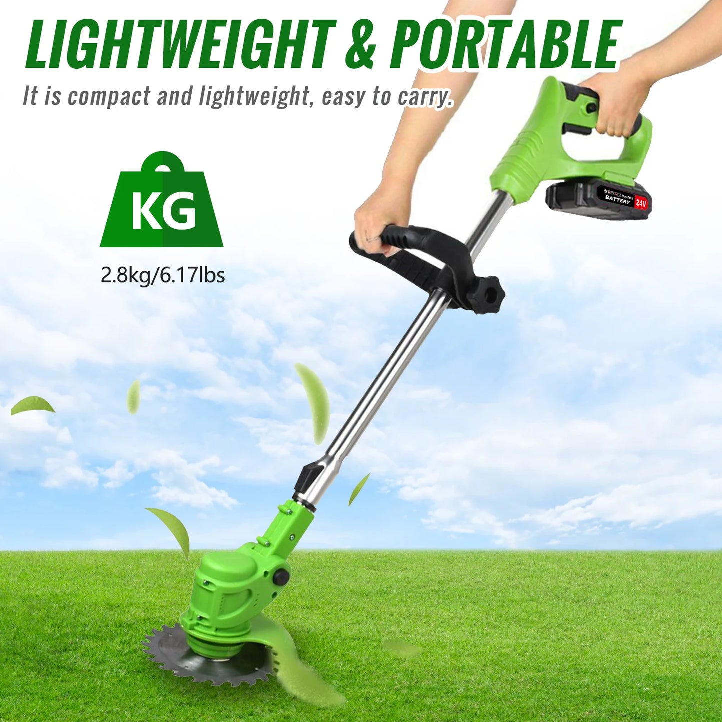 2-in-1 Cordless Grass Trimmer