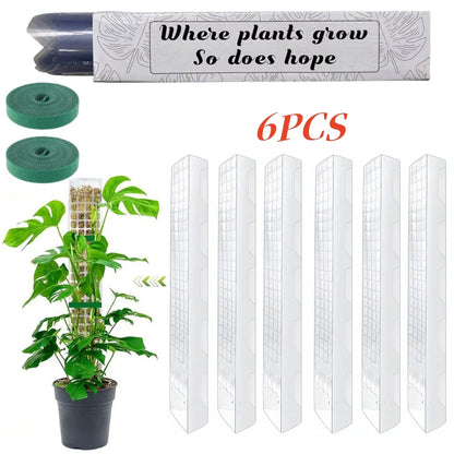 Moss Pole Plastic Plant Stand Indoor Climbing Plants Guardian Tutors Pot Moss Stick For Plants Growth Garden Support Accessories