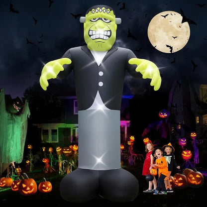 Halloween Inflatables Ghost Decorations Outdoor - 20FT Extra Large Horror Green Monster Halloween Blow up Yard Decorations with