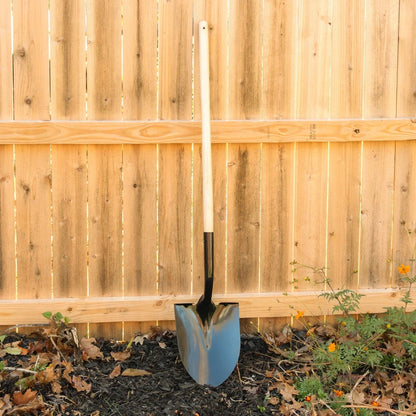 Round Point Shovel High Quality Digging Tool Pointed Blade Sturdy Wood Handle Gardening Landscaping Multi-Functional Easy to